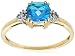 10k Yellow Gold, December Birthstone, Blue-Topaz and Diamond Ring, Size 8