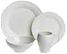 Kitchen & Housewares : Mikasa Swirl White 4-Piece Place Setting, Service for 1