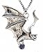 Gothic Silver Tone Vampire BAT Hanapu Pendant Necklace