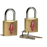 SAFE SKIES Brass TSA Approved Padlocks - Universal Series - Set of 2