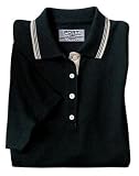 Port Authority Signature - Ladies Rapid Dry Sport Shirt with Contrast Trim Jet Black/Stone-XXL