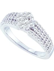 0.67CTW DIAMOND FLOWER RING