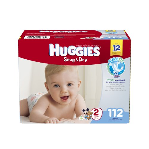 Huggies Snug and Dry Diapers, Size 2, 112 Count