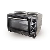 Lloytron- E4514bk - 30 Litre 2.8kw Twin Hob Mini Oven In Silver