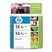2 Pack of Hewlett Packard Tri-color Ink Cartridge (C9342FN#140)