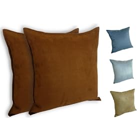 18-inch Suede Decorative Pillows (Set of 2)