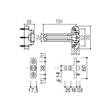 YKKAP メンテナンス部品 ドアガード (HH-5K-18448) HH-4K-13837の代替品 YK：ブラック