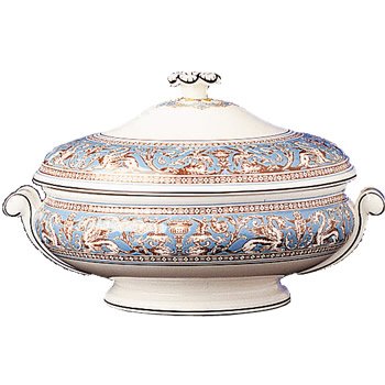 Wedgwood - Florentine Turquoise, Covered Vegetable Dish 20cm