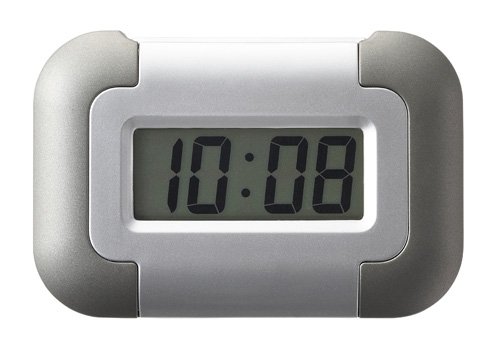 IDEA LABEL バイブレーション LCD クロック シルバー LCA075-SY 2190574 