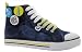 Pineapple Girls Scream Navy Denim Lace Up Hi Top Baseball Ankle Boots