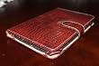 J-Tech Digital Brown Croc Style Synthetic Leather Amazon Kindle 3 (Fits 6" Display) E-Book Reader Carrying Protective Case Cover (Not Fits for Kindle 2)