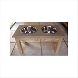 Solid Surface Pet Diner with Beige Top Size: Medium