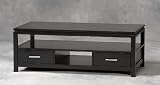 Covington Coffee Table With Drawers, Two Shelves And Black Finish