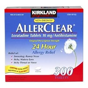 AllerClear-Loratadine 10 mg/Antihistamine Tablets, 300 Tablets