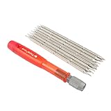 uxcell リバーシブルドライバーセット　ドライーバービットセット　レッド　プラスチック ハンドル　デュアルエンドスタイル　8個