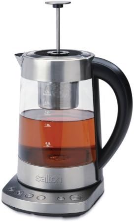 Salton VitaPro Kettle and Tea Steeper, 360-degree cordless base for left or right hand use