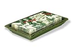 October Hill Ceramic Guest Towel Caddy/Tray, Green