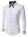 (ST29) TheLees Mens long double collar cuff slim dress shirts