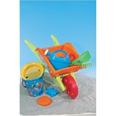 Androni 7136235 - Schubkarre aus Plastik, 70 cm, gef�llt mit 8 Sandelartikeln, 2-fach sortiert