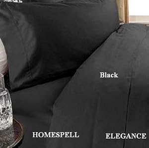 ELEGANCE Egyptian Cotton 800 Thread Count 3 - Pc Solid Sateen Duvet Cover Black King.