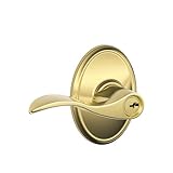 Schlage F51ACC505WKF Wakefield Collection Accent Keyed Entry Lever, Bright Brass by Schlage Lock Com