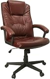Executive Office Chair Top Grain Burgundy Leather