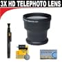 3x Digital Telephoto Professional Series Lens + 5 Pc Cleaning Kit + DB ROTH Micro Fiber ClothFor The Samsung SC-L520, L906 Hi8 Camcoerders