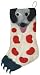 Fair Trade Holiday Christmas Puppy Dog Stocking 100% Wool