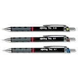 Rotring Tikky Mechanical Pencils with Ergonomic Wave Grip 0.3mm 0.5mm 0.7mm Ref S0801310 [Pack 3]