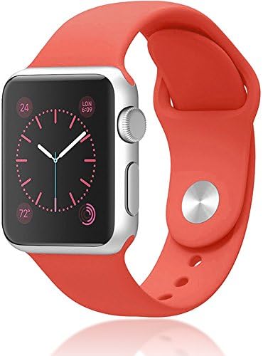 Apple Watch Band by Moxio - Silicone Sport Strap - Durable and Soft - Comfortable and Smooth Fit - Strong Custom Replacement Model - 42mm (Pink)