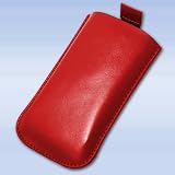 iGloo Premium: Red Leather Pouch Case with Pull Tab for Apple: iPhone (2G, 3G, 3GS, 4), iPod Touch 1 2 3. BlackBerry 9105 Pearl 3G. Nokia: N8, N97, N97 Mini, N86, 5230, 5800, E72, X6. Samsung: S5230 Tocco Lite, Genio, i9000 Galaxy S, S8500 Wave, S5620 Monte. Sony Ericsson: X10 Mini, Satio, Aino, Vivaz. Motorola: Milestone. LG: Renoir, Cookie, Viewty, GM360 Viewty Snap. HTC: Touch, Touch Diamond, Touch 2, Tattoo, Google Nexus One, Legend, Desire, Wildfire.