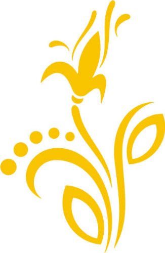 Imagen 1 de Etiqueta de la pared f34 maravillosas flores con hojas y plataformas rodantes 120x78 cm