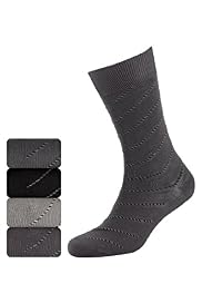 4 Pairs of Collezione Diagonal Striped Socks