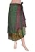 Silk Wraparound Skirt Made By Recycled Printed Silk Sari with Umbrella Cut Two Layer, Long & Open Waist SKW01169