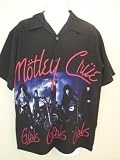 Dragonfly Clothing Motley Crue Girls Girls Girls Shirt Mens Button Front Vegas Shirt for Motley Crue Fans