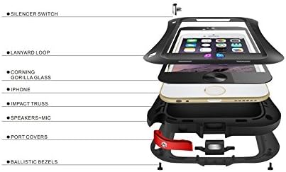 iphone 6s case,Brand New Waterproof shockproof Dustproof Rugged Protection Metal hard shel full cover case for iphone 6s 4.7'