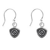 Sterling Silver Oxidized Small Diamond Drop Earrings - Artisan Handcrafted in Mexico