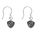 Sterling Silver Oxidized Small Diamond Drop Earrings - Artisan Handcrafted in Mexico