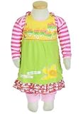 Bebini 2-Pc Gift Set with Striped Romper & Flower Power Dress