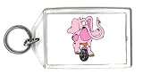 Keychain with elephant, circus, unicycle