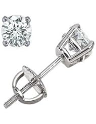 1/2 CT Diamond Stud Earrings 14k Gold (SI1-SI2 Clarity)