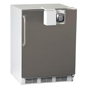 Summit FF6keypad7CSSRed Red Fully Wrapped Stainless Steel Keypad Locking Commercial Compact Refrige