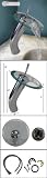 New 12 Chrome Waterfall Faucet Bathroom Vessel Sink Bath Faucet