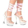 Ellie Shoes Women's C-BELLA 6" Heel Platform Sandal with 7 Different Color of Ribbons
