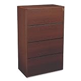 HON : 10700 Series Four-Drawer Lateral File, 36w x20d x 59-1/8h, Mahogany -:- Sold as 2 Packs of - 1 - / - Total of 2 Each