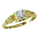 14K Antique Diamond Engagement Ring, circa 1940s