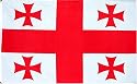 Georgia National Country Flag - 3 foot by 5 foot Polyester (New)