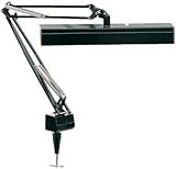 Lite Source 2 Light Fluorescent Swing Arm Lamp, Black