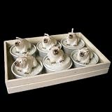 Set of 6 Polar Bear T-lites in Wooden Tray