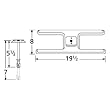 H-Shaped Single Stainless Steel Burner Straight Venturi